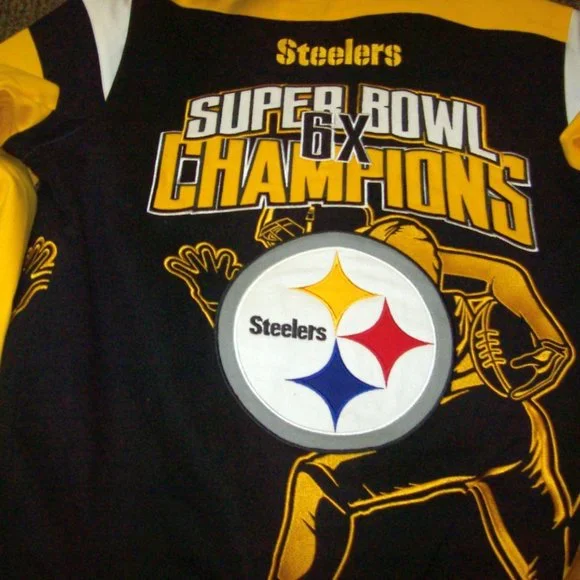 PITTSBURGH STEELERS 6 TIME SUPERBOWL ULTIMATE CHAMPIONSHIP JACKETSMALLMEDIUM